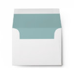 White Outside Light Blue Lined RSVP Envelope