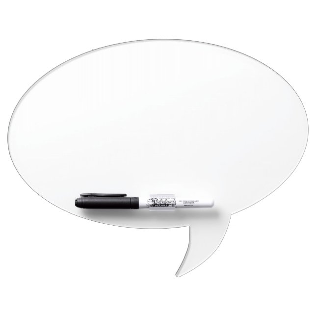 White Oval Speech Bubble Dry Erase Board (Front)