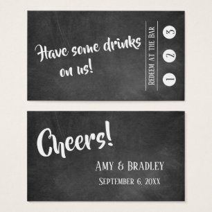 White Over Chalkboard, 3-Punch Drink Tickets