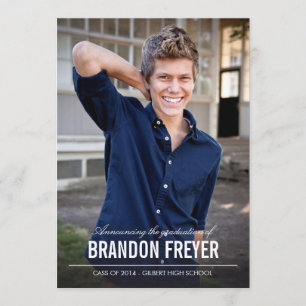 White Overlay Grad Announcements