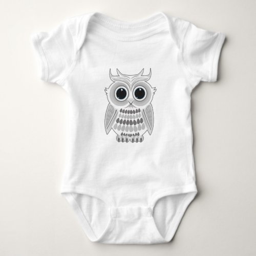 White Owl Baby Bodysuit