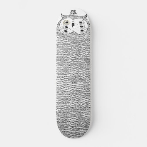 White Owl by Keaton Henson Skateboard Deck