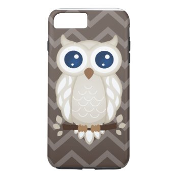 White Owl Iphone 8 Plus/7 Plus Case by JodisDesigns at Zazzle