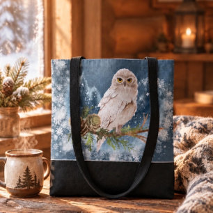 White Owl Tote Bag