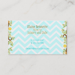 White Owls - Custom Mommy Calling Card