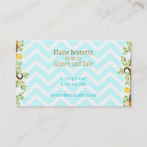 White Owls - Custom Mommy Calling Card Business Card