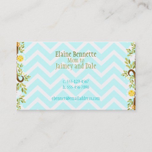 Customizable White Owls - Custom Mommy Calling Card Business Card
