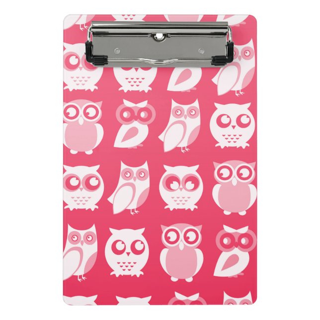 White Owls Mini Clipboard (Front)