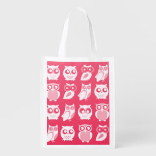 White Owls Reusable Grocery Bag
