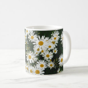 White Oxeye Daisy, Moon Daisy Meadow Coffee Mug