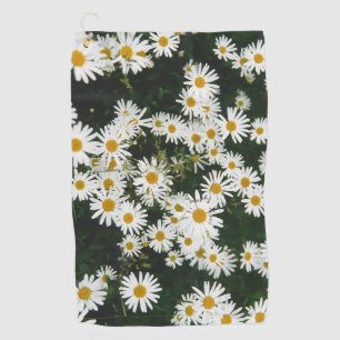 White Oxeye Daisy, Moon Daisy Meadow Golf Towel