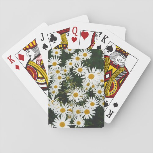 White Oxeye Daisy Moon Daisy Meadow Poker Cards