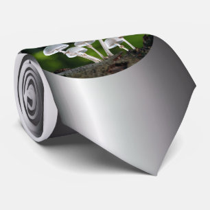 White Oyster Autumn Mushrooms Neck Tie