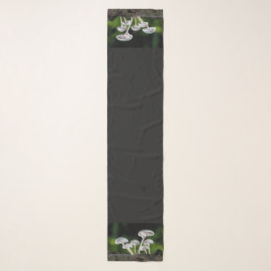 White Oyster Autumn Mushrooms Scarf