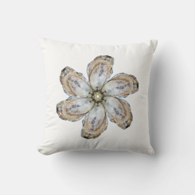 White Oyster Flower Pillow - Design A (Front)