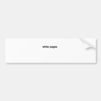 white pages bumper sticker