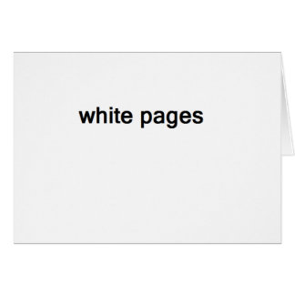 white pages cards