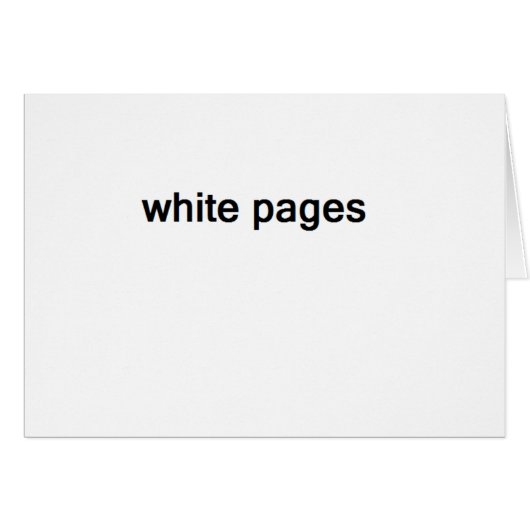 white pages cards (Front Horizontal)