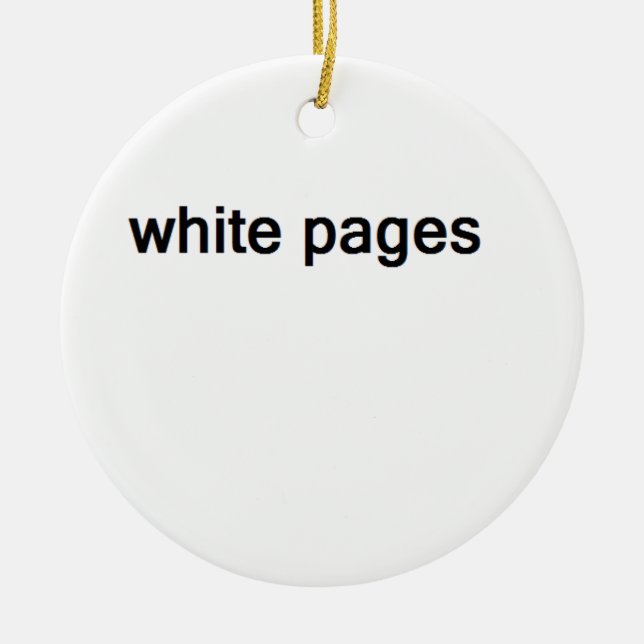 white pages ceramic ornament (Front)