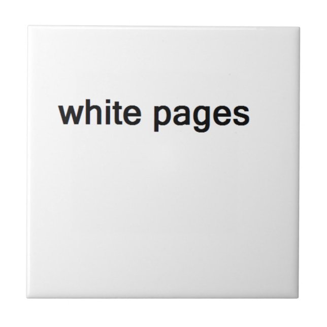 white pages ceramic tile (Front)