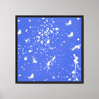White Paint Splash Graphic Stain White Ink Splat Canvas Print