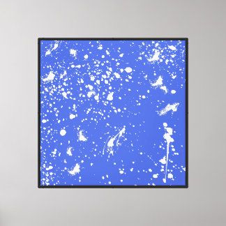 White Paint Splash Graphic Stain White Ink Splat Canvas Print