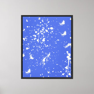 White Paint Splash Graphic Stain White Ink Splat Canvas Print