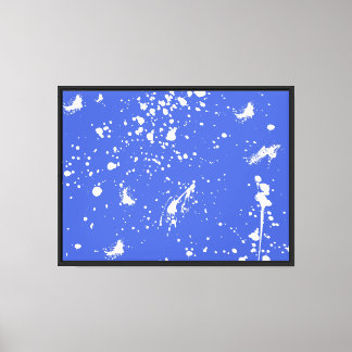White Paint Splash Graphic Stain White Ink Splat Canvas Print