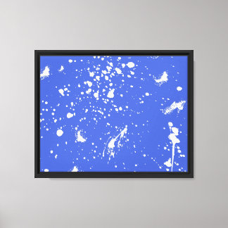White Paint Splash Graphic Stain White Ink Splat Canvas Print