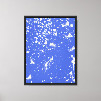White Paint Splash Graphic Stain White Ink Splat Canvas Print