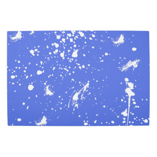 White Paint Splash Graphic Stain White Ink Splat Metal Print