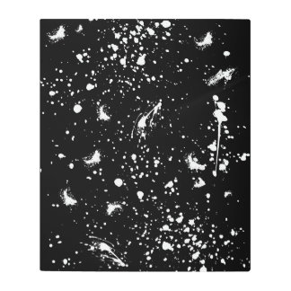 White Paint Splash Graphic Stain White Ink Splat Metal Print