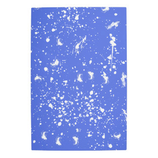 White Paint Splash Graphic Stain White Ink Splat Metal Print