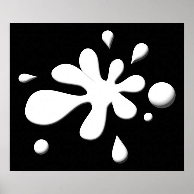 White Paint Splodge Poster (Front)