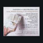 White Paintbrush, Painter & Decorator Advertising Flyer<br><div class="desc">White Paintbrush,  Painter & Decorator Advertising Flyer by The Business Card Store.</div>