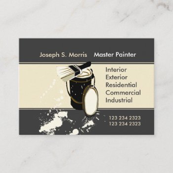 White Painters Painting Services Home Improvement Business Card by 911business at Zazzle