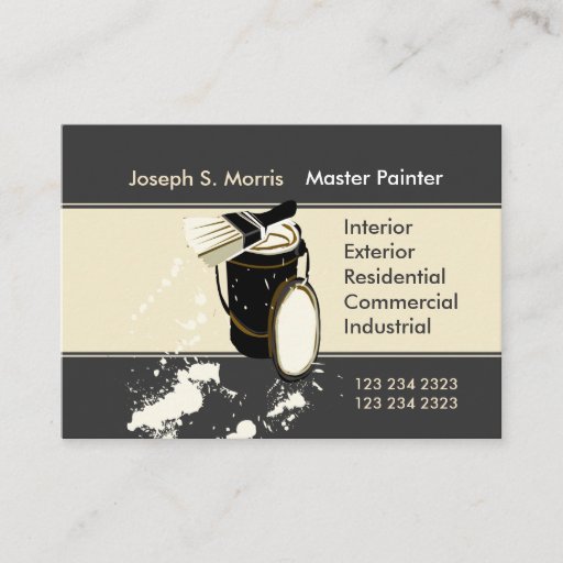 Customizable Painters  Painting Services Business Cards
