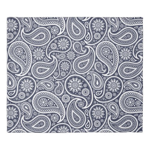 White Paisley On Changeable Blue Background Duvet Cover