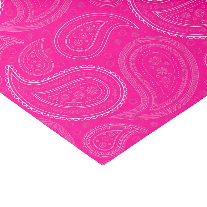 Paisley White on Hot Pink Tissue Paper