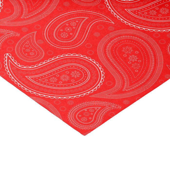 Paisley White on Red Tissue Paper