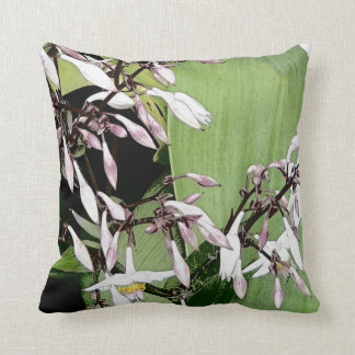 white & pale pink flower throw pillow