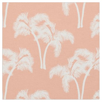 White Palm Trees On Beige Fabric by packratgraphics at Zazzle