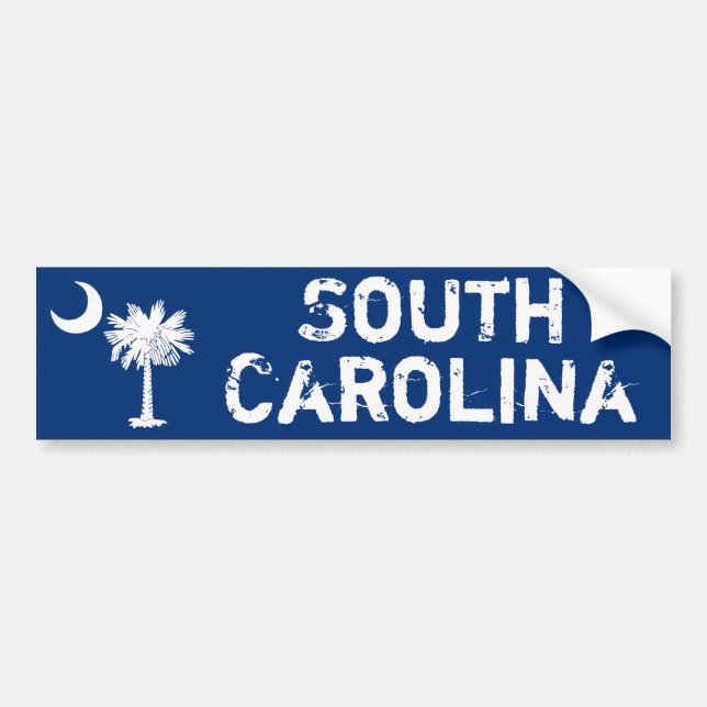 White Palmetto South Carolina Bumper Sticker (Front)