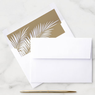 Palm Tree Wedding Envelope Seal, Gold Foil - LCI Paper