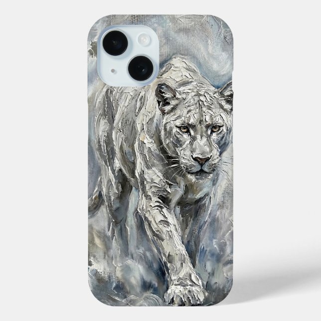 White Panther Phone Case – Ethereal Majesty Collec (Back)