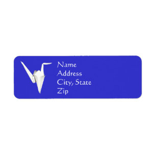 White Paper Crane Address Labels