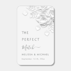 White Paper Cut Roses l "The Perfect Match" Matchboxes