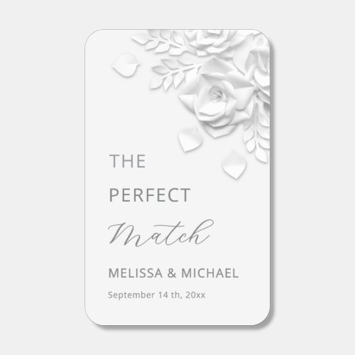 White Paper Cut Roses l "The Perfect Match" Matchboxes