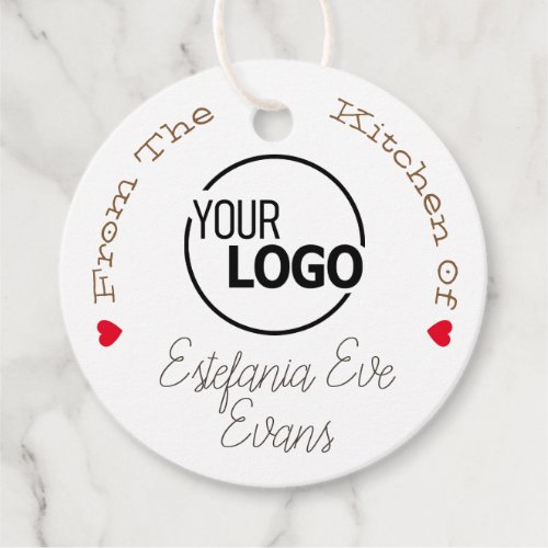 White Paper Logo Signature Template Red Heart Tags