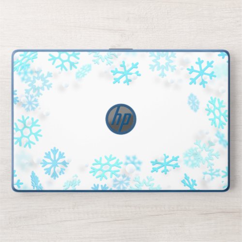 White Paper SnowflakesHP Notebook 15_dw0091nr HP Laptop Skin